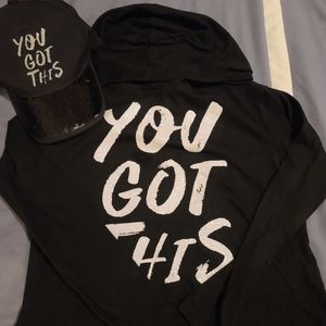 Justice sz 8 hoodie and hat